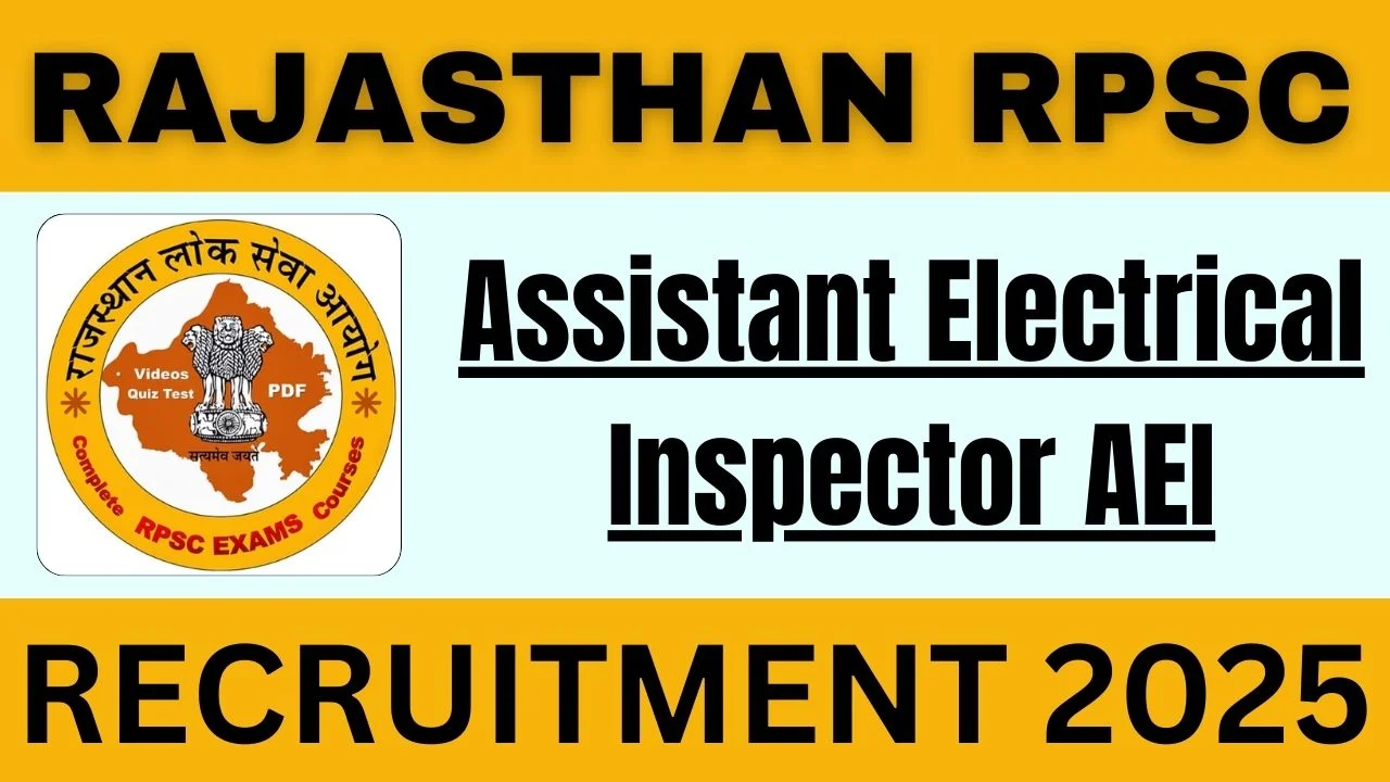 RPSC Assistant Electrical Inspector AEI Recruitment