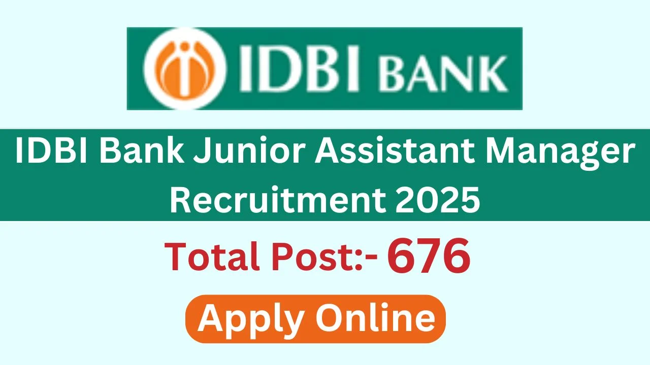 IDBI Bank Junior Assistant Manager Recruitment 2025