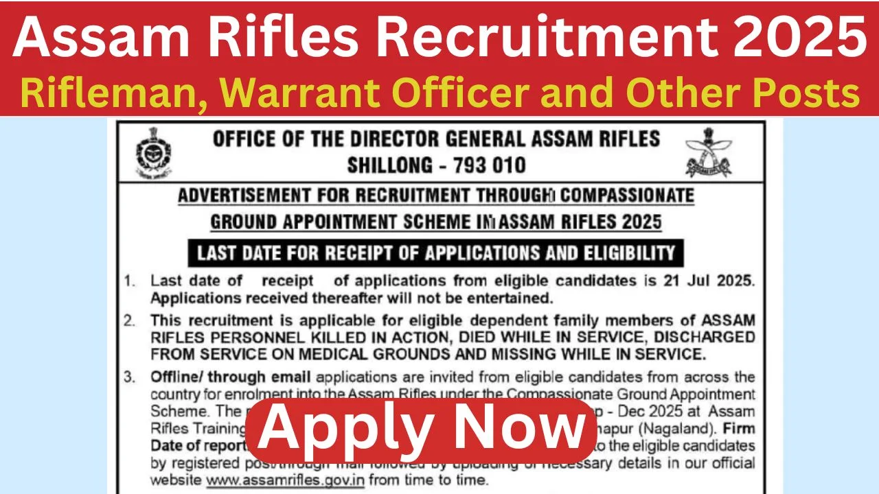 Assam Rifles Recruitment 2025