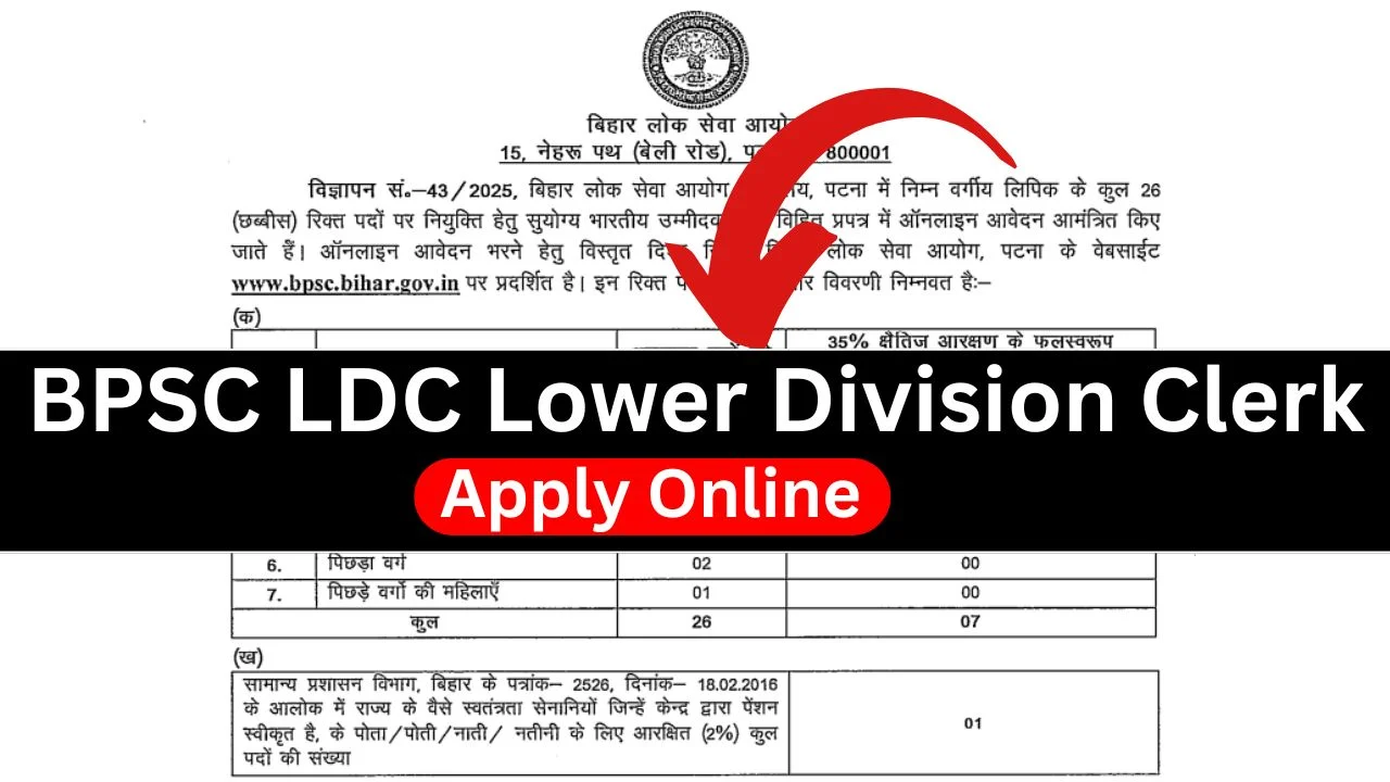 BPSC LDC Recruitment 2025