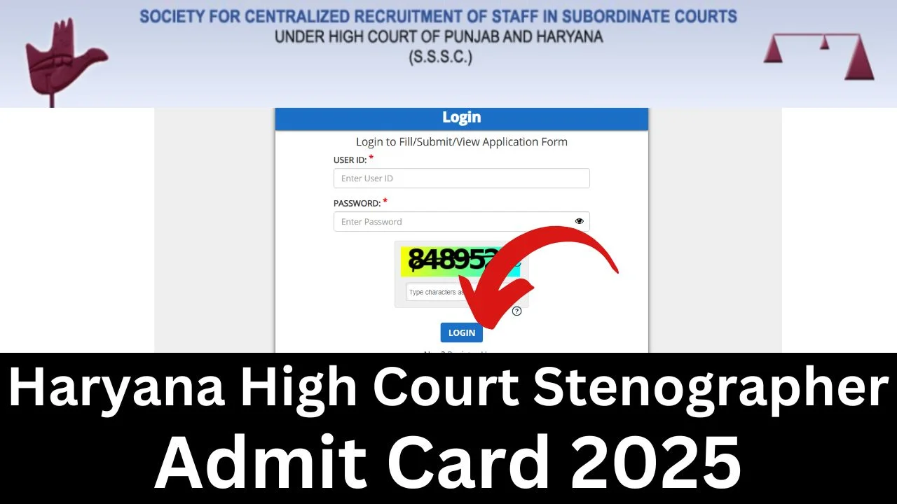 Haryana High Court Stenographer Admit Card Link Exam Date
