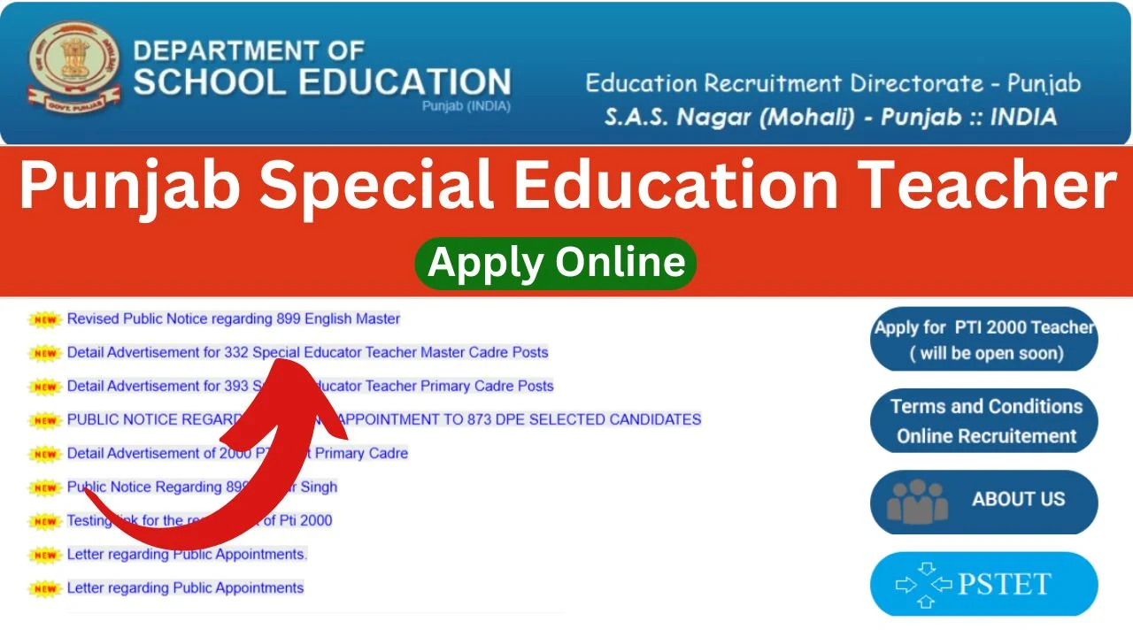 Punjab Special Education Teacher Recruitment