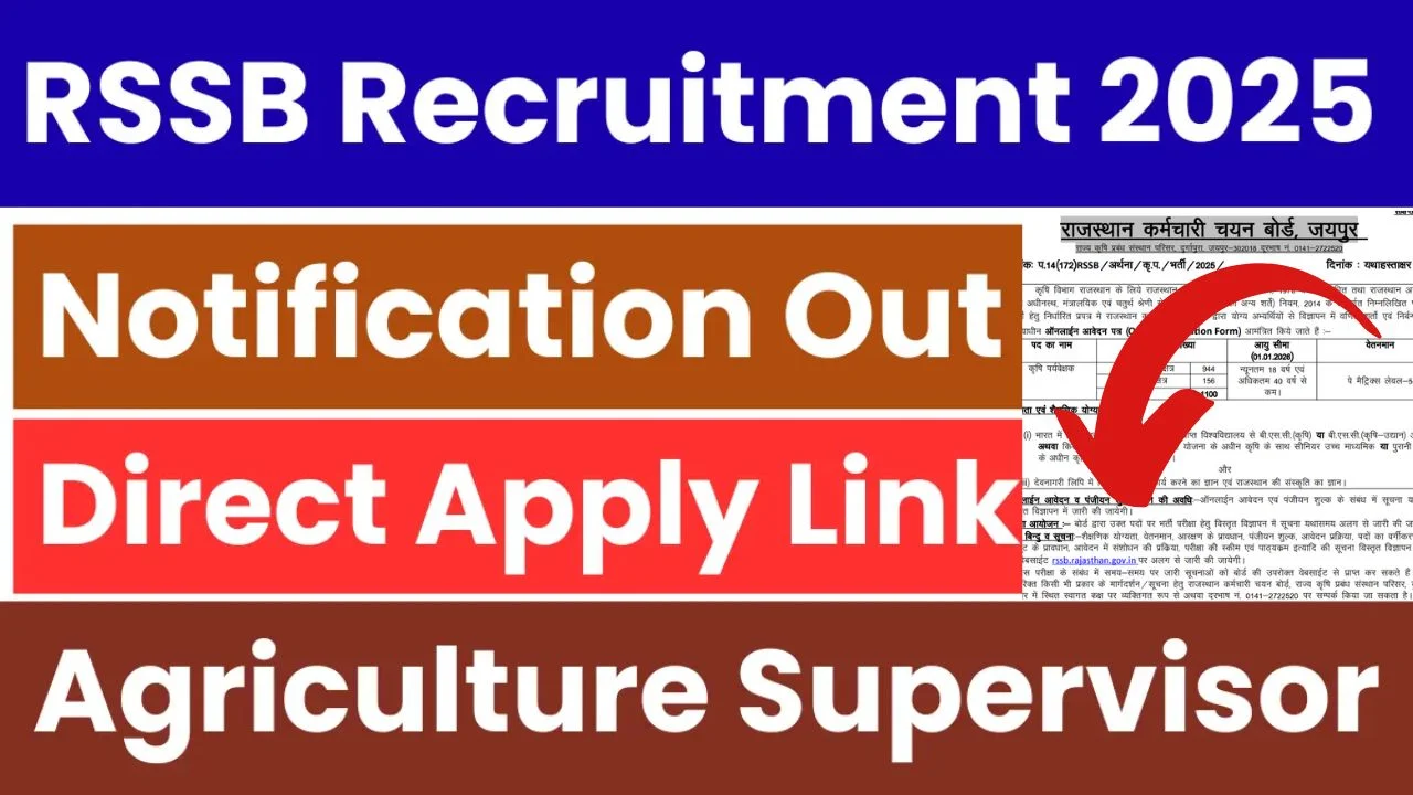 RSSB Agriculture Supervisor Recruitment