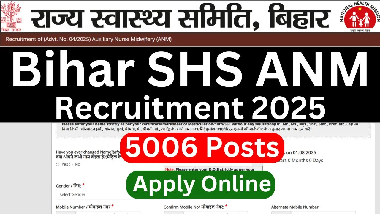 Bihar SHS ANM Recruitment