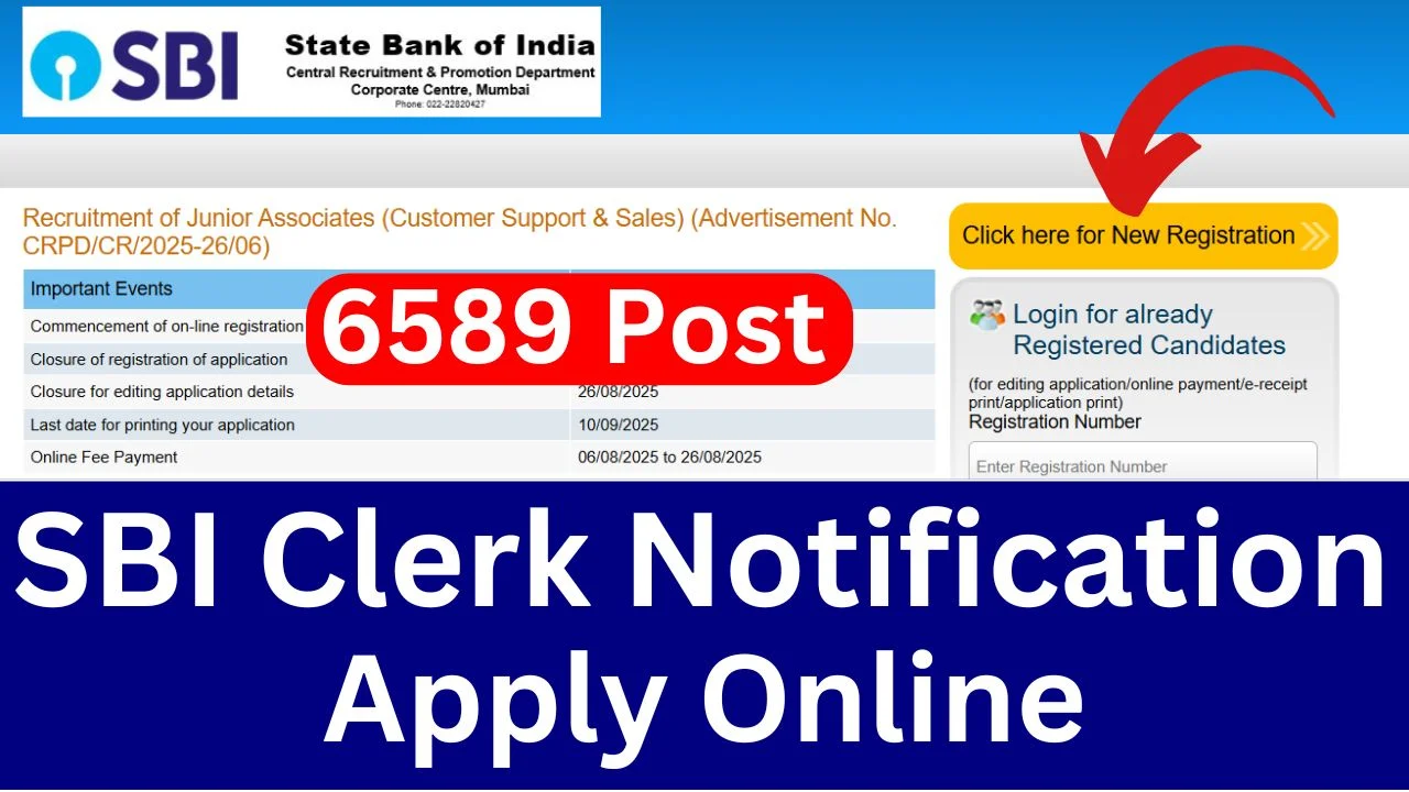 SBI Clerk Notification