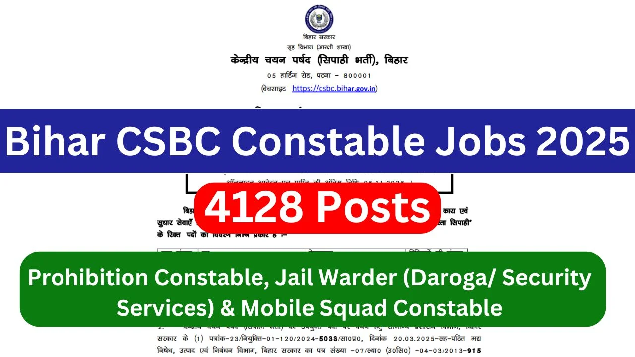Bihar CSBC Constable Recruitment
