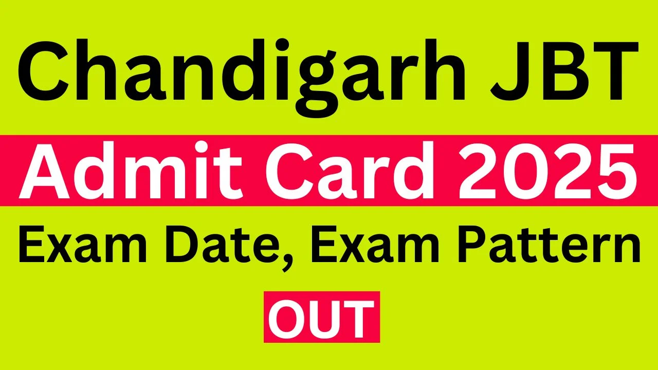 Chandigarh JBT Teacher Admit Card