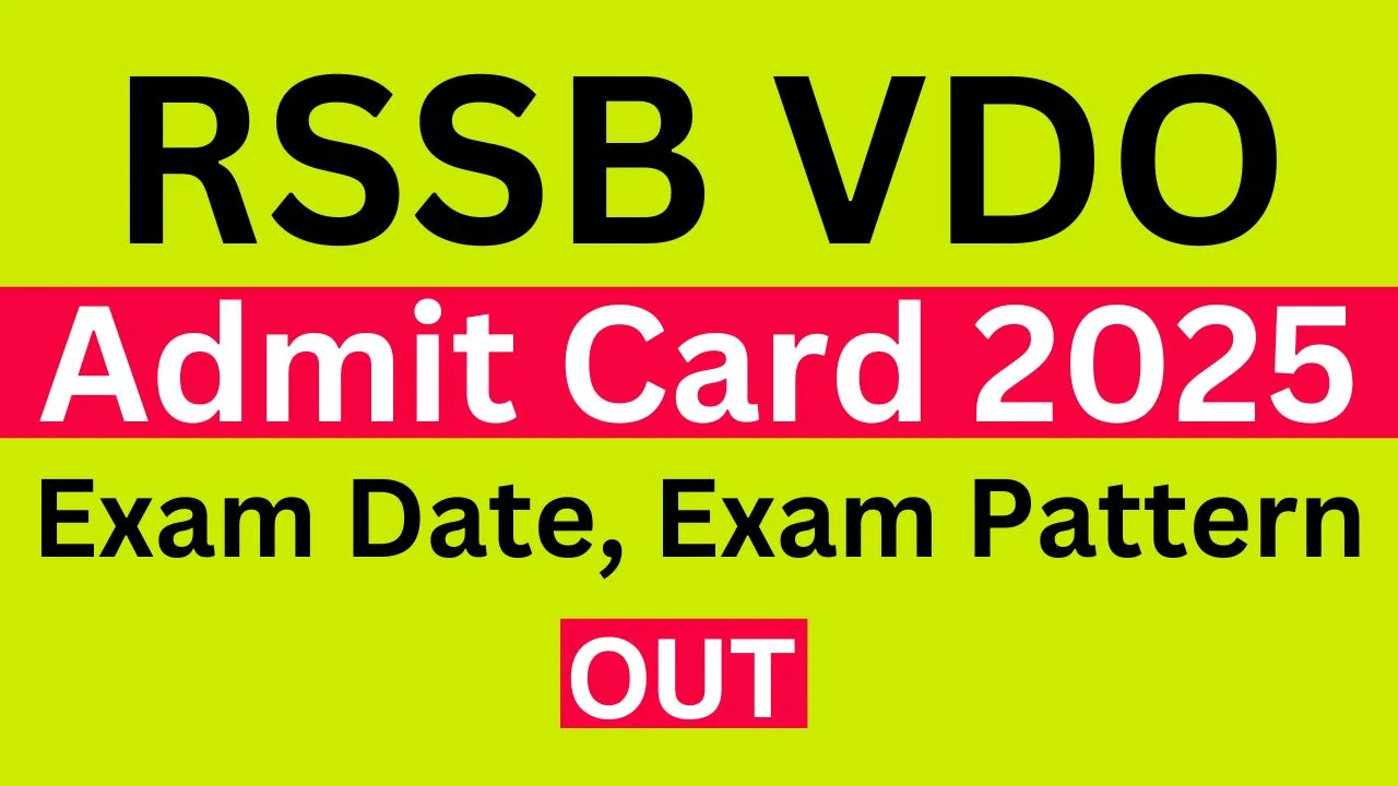 RSSB VDO Admit Card