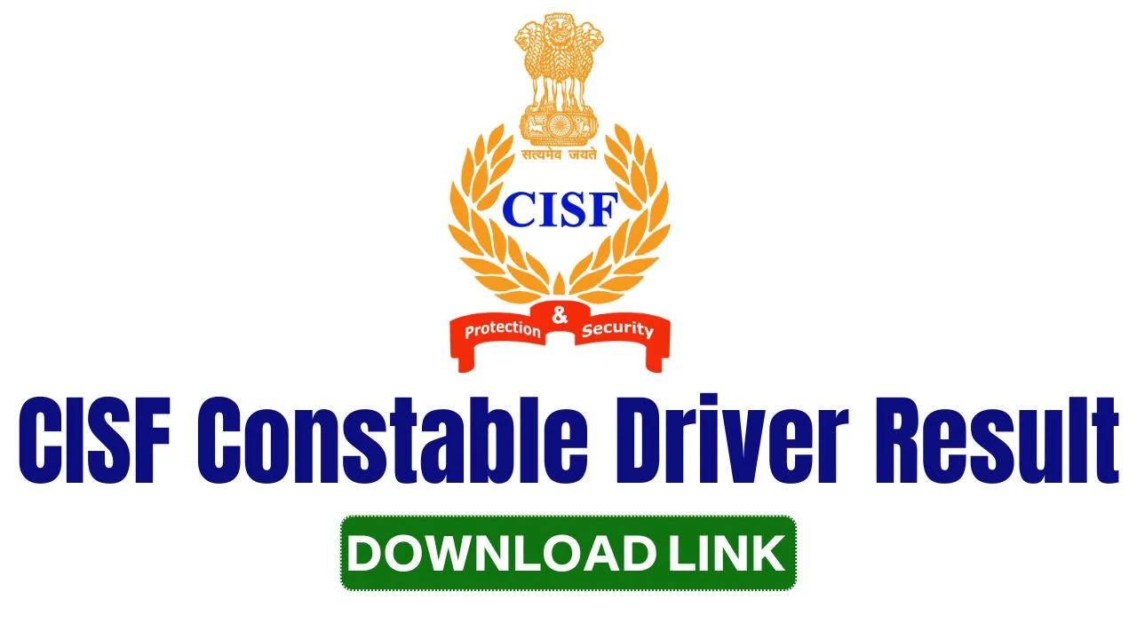 CISF Constable Driver Result