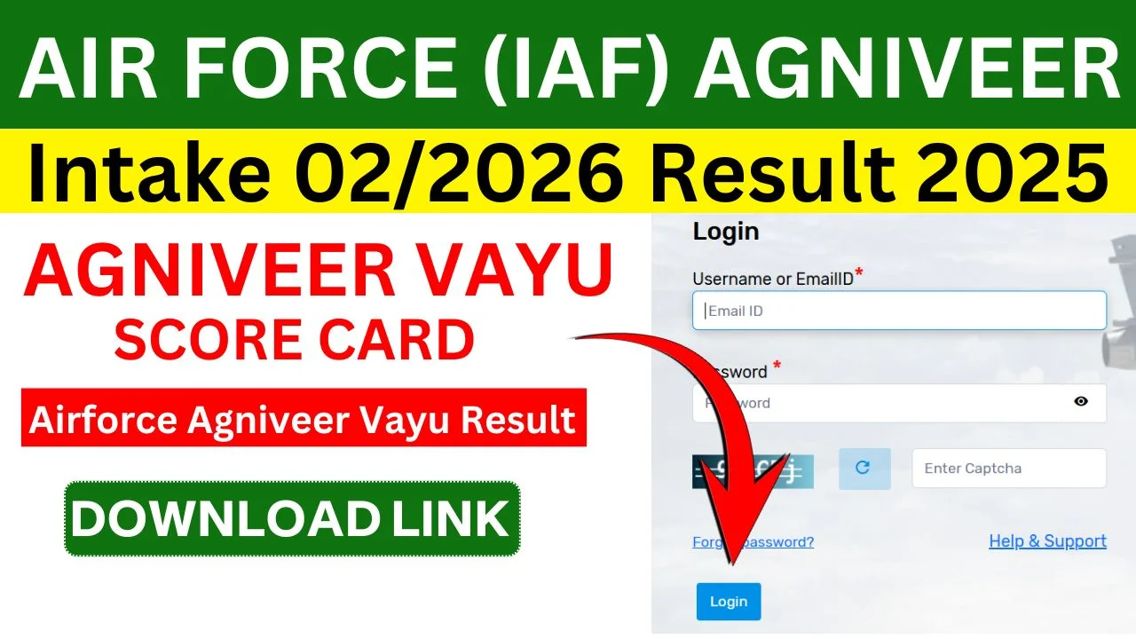 Indian Airforce Agniveer Vayu 022026 Result 2025