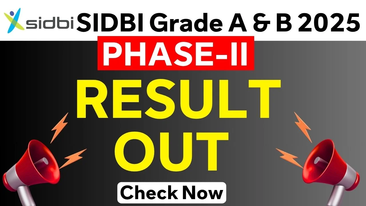 SIDBI Grade A & B Result