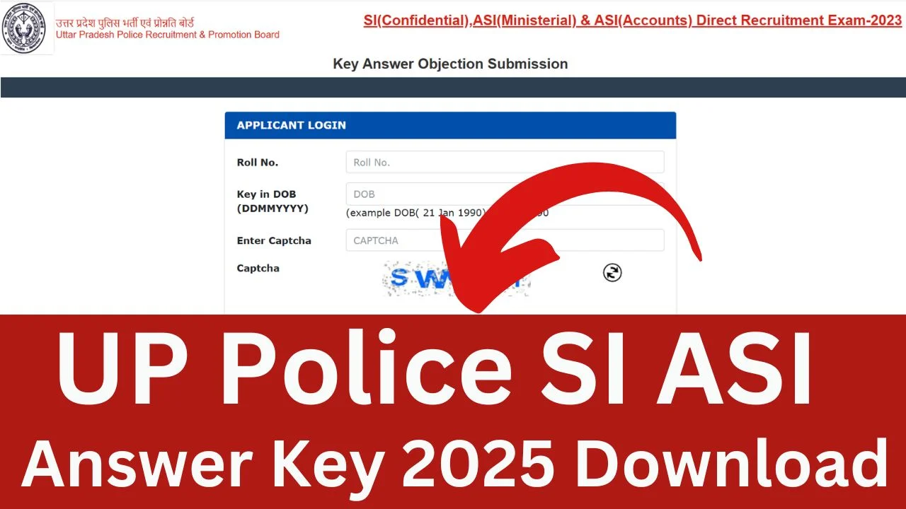 UP Police SI ASI Answer Key