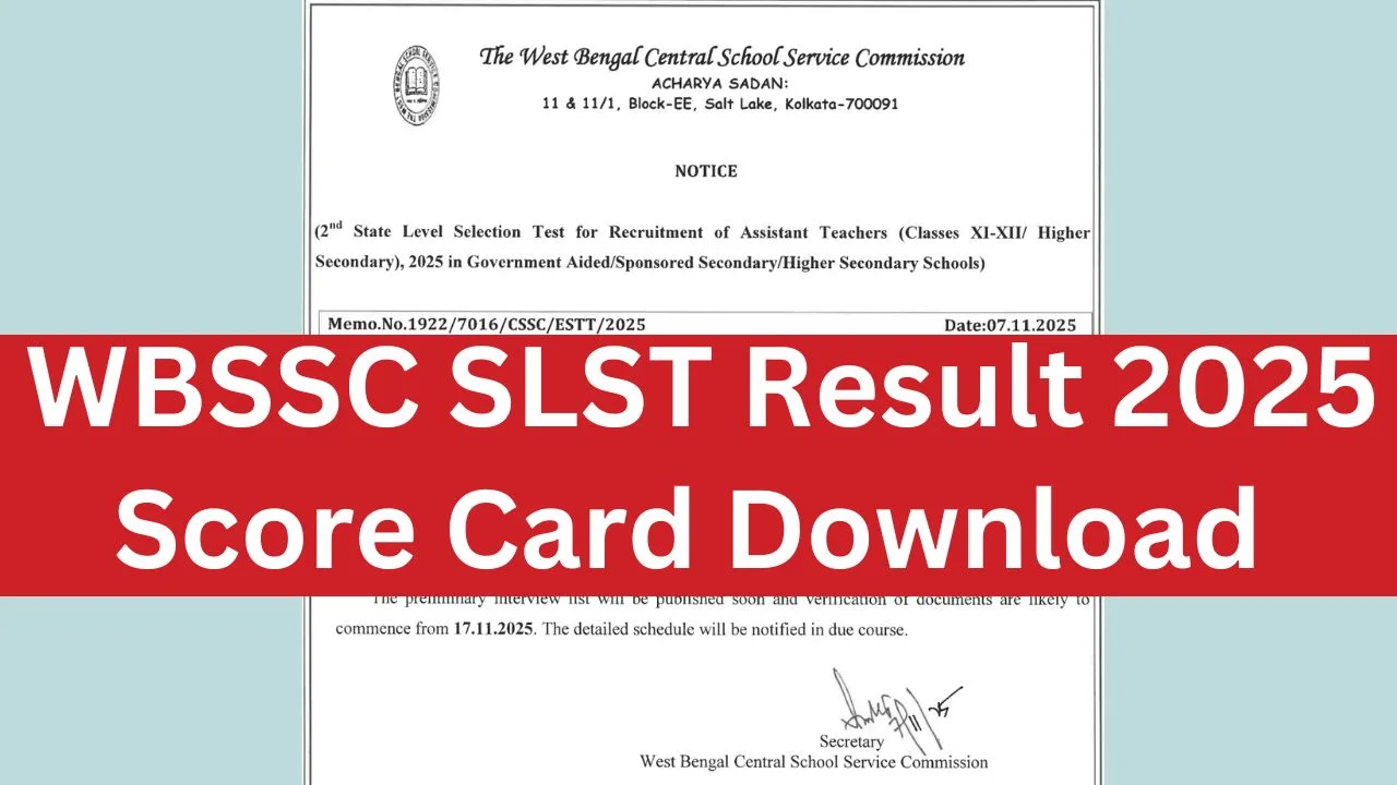 WBSSC SLST Result